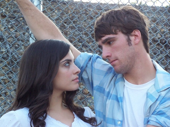 Modern day Romeo and Juliet: Tony and Maria, ((l to r) Julia Udine (Voorhees, NJ) & Andrew Boettcher (Cherry Hill, NJ)) in Haddonfield Plays and Players' WEST SIDE STORY.