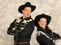 Bill Pessel as Frank Butler and Maggie Mustico as Annie Oakley star in Yardley Players Theatre Company's ANNIE GET YOUR GUN, playing at Kelsey Theatre through November 28.