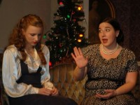 Jane Schumacher and Jen Adams in a scene from The Stagecrafters' THE LAST NIGHT OF BALLYHOO, running in Chestnut Hill (Philadelphia) through December 12. (Photo credit:  Sara Stewart)