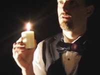 Jared Reed in A DICKENS CHRISTMAS, running at Hedgerow Theatre in Rose Valley PA through December 12. (Photo courtesy of Curio Theatre Co.)