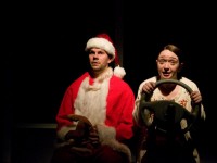 Rachel (Victoria Rose Bonito) drives Lloyd (Jim Burns) to Springfield in a scene from RECKLESS, running in Wilmington DE through December 18. (photo by Bill Edwards)
