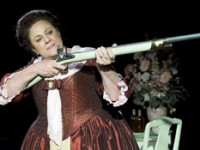 Roberta Sloan portrays DEBORAH FRANKLIN in the Hedgerow Theatre production running through February 6.