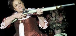 Roberta Sloan portrays DEBORAH FRANKLIN in the Hedgerow Theatre production running through February 6.