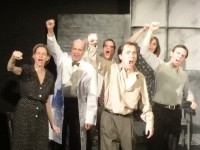 (l. to r.): Cast members Jen Beatty, Edward Monterosso, Jason Cutts, Tom Juarez, Dani Lencioni, and Kevin Costello in a scene from SCTC's production of Clifford Odets' classic, WAITING FOR LEFTY, playing in Camden, NJ through February 20.