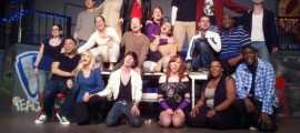 The cast of The Dramateurs' production of RENT, playing at the Barn Playhouse in Jeffersonville PA through May 21.