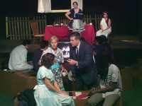 The cast of THE SKIN OF OUR TEETH, playing at the Barn Playhouse in Jeffersonville through June 25.