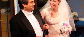 Ron Kelly, Carolyn Beatty in FATHER OF THE BRIDE at Sketch Club Players.