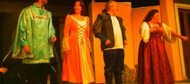 Mark Ayers, Margo O'Moore, Stephen Schulz, and Renee Schulz star in KISS ME, KATE, a Dramateurs, Inc. production running at the Barn Playhouse in Jeffersonville PA through September 10.