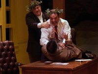 Members of the cast of Town & Country Players' LAUGHTER ON THE 23RD FLOOR, playing in Buckingham, PA through August 27.