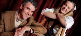 Richard Paci (Editor Webb) and Bailey Lynn Shaw (Emily Webb) in OUR TOWN at Players Club of Swarthmore, opening September 16, 2011.
