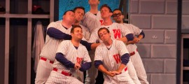 Steve Stonis, Dave Snyder, Rob Rodriguez, Russell Matthews, Dan Sanchez, David McConney and Peter Briccotto star in DAMN YANKEES at New Candlelight Theatre through October 23.