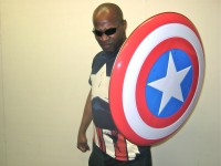 SUPERHEROES WHO ARE SUPER at Plays and Players, featuring Jerry Rudasill as Captain America. (Photo credit: Daniel Student)