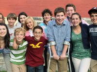 Front row: Karly Jeffers, Timmy Webb, Frankie Marasa, Chris Barron, Kayliegh Whitmore, Eddie Olmo; Back row: Carrie Wagner, Joey Del Ferro, Molly Walton, Emily Onimus, Isaiah Ellis, TJ Young: the cast of Sketch Club Players' 13 THE MUSICAL.