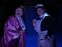 Dito van Reigersberg and Luigi Sottile star as multiple roles (including Lady Enid and Jane) in the quick-change comedy THE MYSTERY OF IRMA VEP at Act II Playhouse, now through Nov. 20. (Photo credit: Bill D'Agostino)