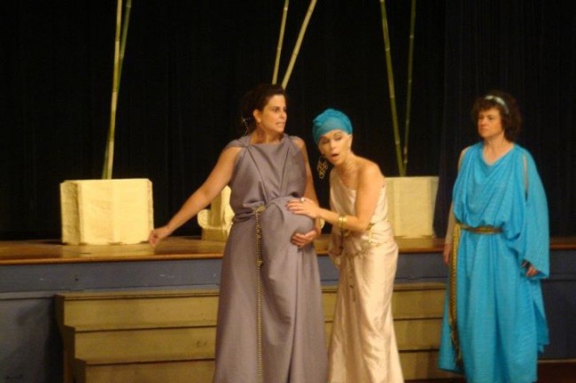 A scene from the Dead Playwrights Repertory production of LYSISTRATA, running in Haddonfield NJ through October 23.