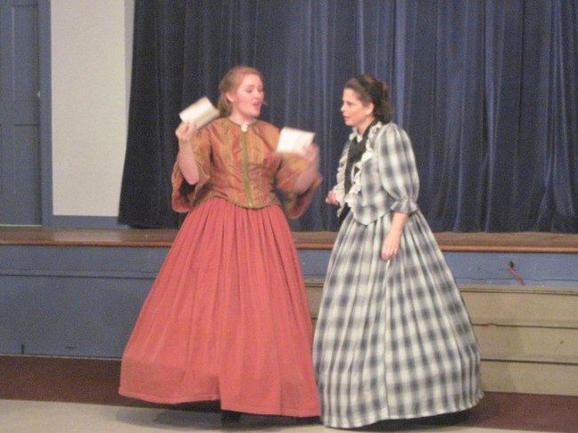 Jenn Vick and Carol Schwab in THE MERRY WIVES OF WINDSOR, running in Haddonfield NJ through