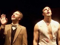 James Collins (Einstein) and Tim Rinehart (Picasso) in STAGES at Camden County College's production of PICASSO AT THE LAPIN AGILE.