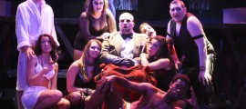 The cast of Stage Left Productions' ROCKY HORROR - running at The Eagle Theatre through October 29.