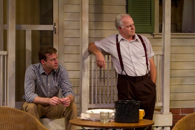 Father and son, Joe and Chris Keller (Robert Eli, left, P.J. Benjamin, right). (Photo credit: Matt Urban)