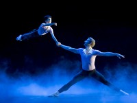Lex Ishimoto (Billy) and Maximilien A. Baud (Older Billy) in BILLY ELLIOT the Musical. (Photo credit: Michael Brosilow)