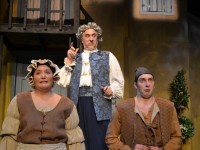 Maria Panvini, Stephen Bonnell and Tim Rinehart in a scene from STAGES at Camden County College's THE SCHOOL FOR WIVES running in Blackwood, NJ.