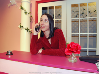 Gina Salamone in a scene from Village Players of Hatboro's 4 WEDDINGS AND AN ELVIS, running through January 21.