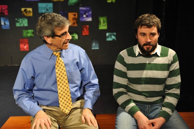 Steve Gleich and Peter Zielinski in a scene from Fever Dream Repertory's BEAUTIFUL CHILD. (Photo credit: Matt Hurst)