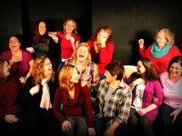 The cast of VITAL SIGNS: (l. to r.) Karen Lammey, Rose-Marie Abi-Richa, Elizabeth Wheeler, Lindsay Franklin, Emma Harbert, Christine Kozsuch, Nora Holler, Sherry Snyder, Maria Jarrell, Cindy Schneider, Christine Robinson, Katie Farnum, and Bonnie Schuman. (Madeline Bender not pictured.)