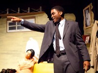 Shamika Byrd (Lily) and Maurice Tucker (Godfrey) in a scene from Allens Lane Theater's CRUMBS FROM THE TABLE OF JOY. (Photo courtesy of Allens Lane Theater)