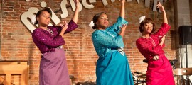 Alexa Morefield, Denia Gibson and Mia Mbuy in AIN'T MISBEHAVIN' at Tri-County Performing Arts Center through February 19.