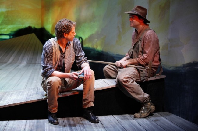 Lucas Hall (Robert Mayo) and Rod Brogan (Andrew Mayo) in Eugene O'Neill's BEYOND THE HORIZON at Irish Repertory Theatre (132 West 22nd Street), directed by Ciaran O'Reilly. (Photo credit: Carol Rosegg). For more information, visit http://www.irishrep.org