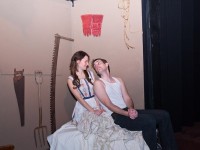 Rose Fairley, Brad Larson in a scene from THE RAINMAKER at Old Academy Players.
