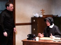 Jeffrey Coon and Ellen Tobie in DOUBT - A PARABLE at Walnut Street Theatre.  (Photo credit: Mark Garvin)