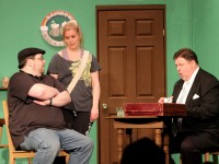 (l. to r.)  Coz Baldwin as Shep, Beverly Sharp as Virginia, John Weber as Joe in a scene from Village Players of Hatboro's EARLY ONE EVENING AT THE RAINBOW BAR AND GRILL, running in Hatboro, PA through March 24.  (Photo credit:  Elizabeth Evans)