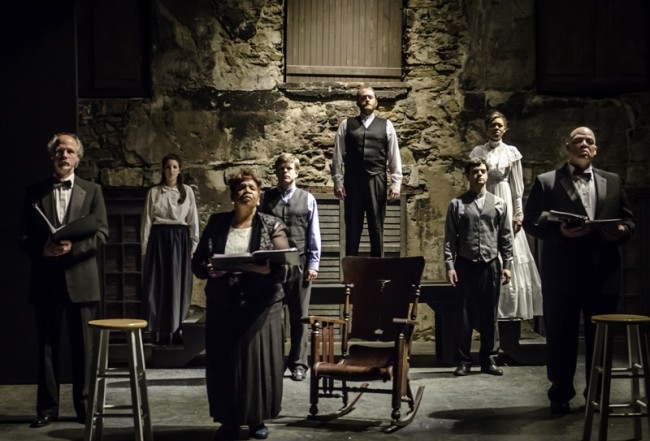 The cast of JOHN BROWN'S BODY at Hedgerow Theatre. (Photo courtesy of Hedgerow Theatre)