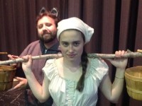 Anna Phillips as Cinderella; Eric Rupp as Tom the Cat in Celebration Theater's CINDERELLA! CINDERELLA! running in Lansdowne, PA through May 20.