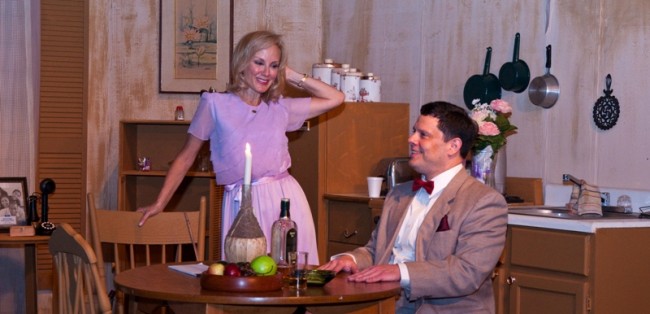 Nancy Bennett as Blanche and Patrick Martin as Mitch in Old Academy Players' A STREETCAR NAMED DESIRE.