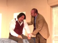 Tito (Jim Fryer) is consoled by Max (Thomas-Robert Irvin) in MN Players/Spotlight Theatre's production of Ken Ludwig's LEND ME A TENOR.