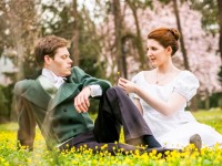 Carl Smith and Rebecca Cureton star PRIDE AND PREJUDICE at Hedgerow Theatre.