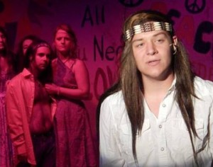 Stephen Barszowski, Jr. in a scene from HAIR.