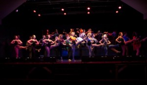 The cast of A CHORUS LINE at running at The Eagle Theatre in Hammonton, NJ through February 9. 