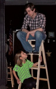Ellie Jarrell and John Schanck in a scene from OUR TOWN at Forge Theatre.