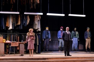 Kathleen Pirkl Tague and Mrs. Peachum and Stephen Pelinski and Mr. Peachum in the REP production of Brecht's THE THREEPENNY OPERA.  (Photo credit: N. Howatt)