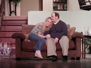 Aimee Theresa and Paul Kerrigan in Colonial Playhouse's production of JAKE'S WOMEN running through February 16 in Aldan, PA.