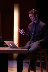 Ahren Potratz in a scene from Villanova Theatre's MUSWELL HILL. (Photo credit: Paola Nogueras)