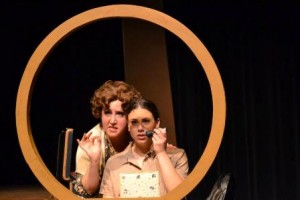 Rose (Pamela Jorgenson) and Louise (Jenna Scanelli) in a scene from GYPSY at Kelsey Theatre.