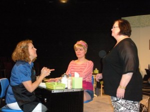 Pam Taylor, Abbie Cichowski and Regina DePaolis in STEEL MAGNOLIAS at Forge Theatre.
