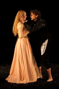 Erin Partin as Ophelia and Michael Gotch as Hamlet.  (Photo credit: Paul Cerro)