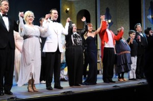 The cast of MAME takes a well-deserved curtain call. (Photo credit: Mandee Kuenzle)