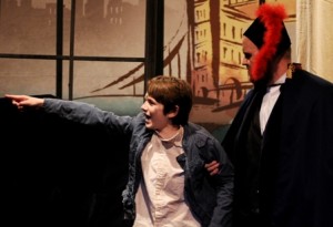 Dylan Delaney and Rich Lee in a scene from OLIVER!